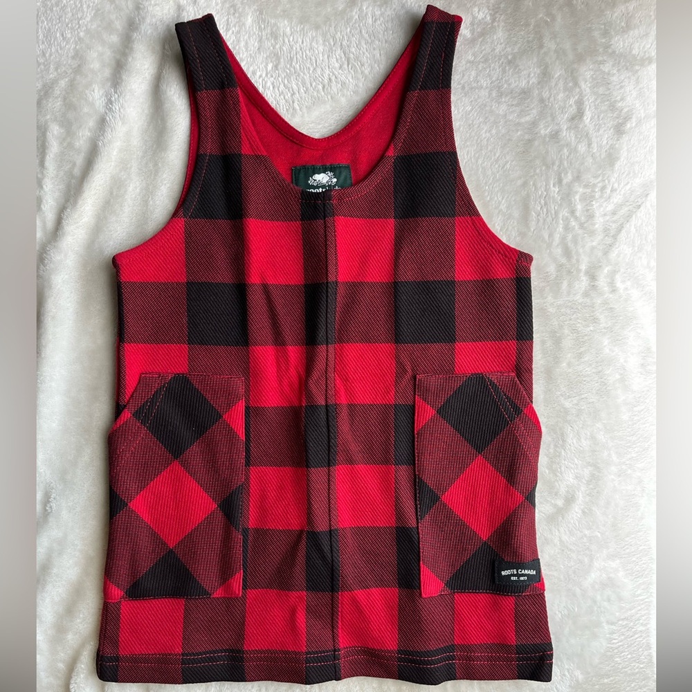 🏷️ 3/$40 🏷️ Roots Red and Black Plaid Kids Dress